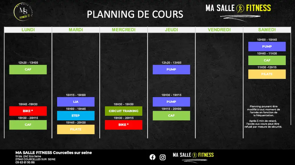 Fitness - Cours à Courcelles su seine dans l'Eure